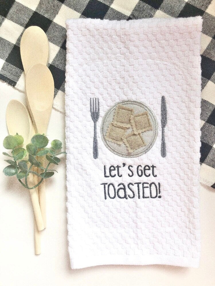 Toasted Ravioli Kitchen Towel and Christmas Ornament Gift Set, St. Louis Original!!