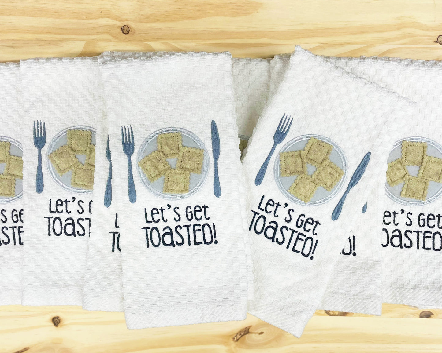 Toasted Ravioli Towel, Let's Get Toasted, Funny St. Louis Kitchen Towel/St Louis Gift