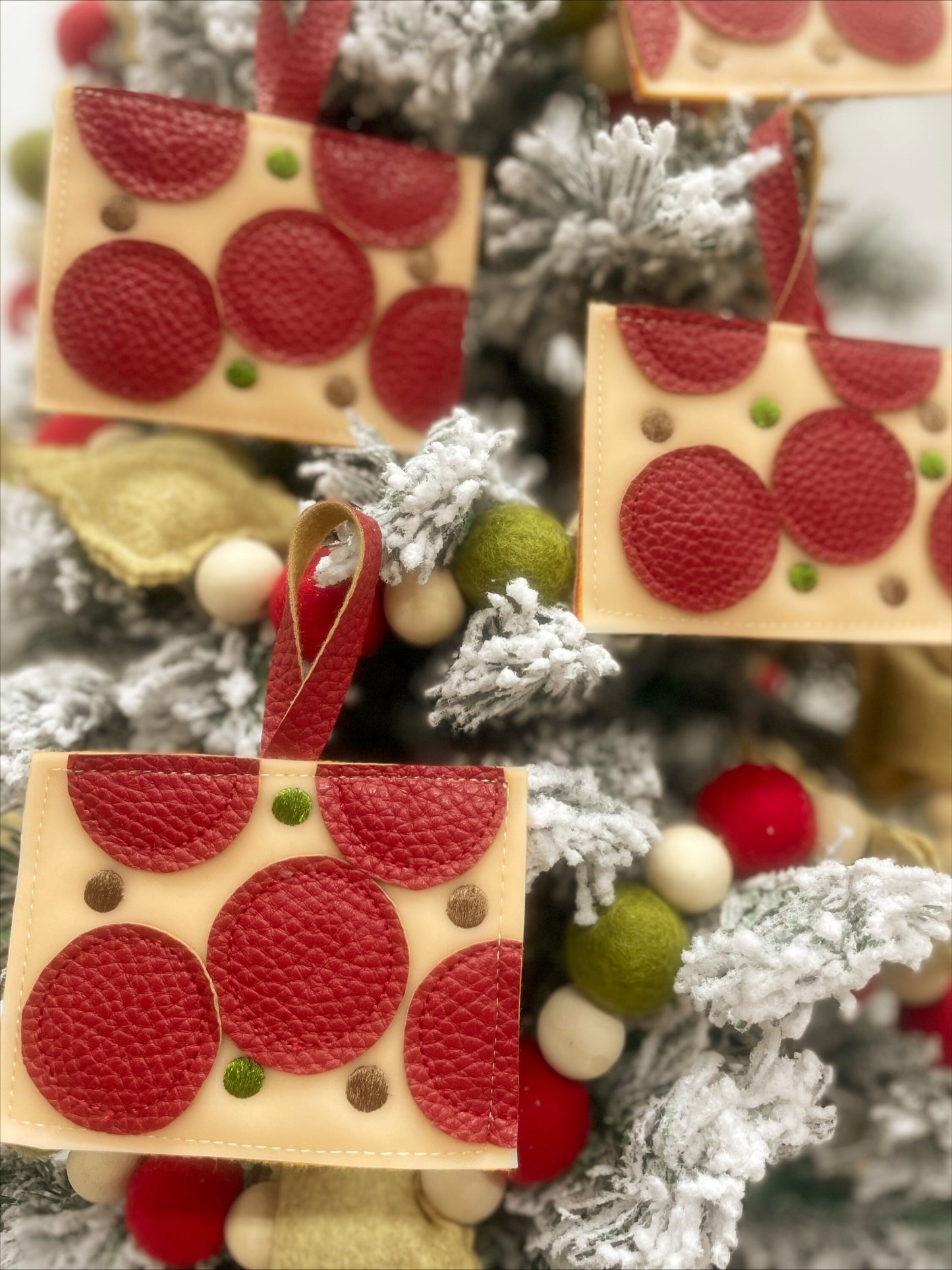 Pizza Christmas Ornament St. Louis-Style Thin Crust Pizza Ornament With Optional Toasted Ravioli/STL Funny Food/Provel Gift In Pizza Box