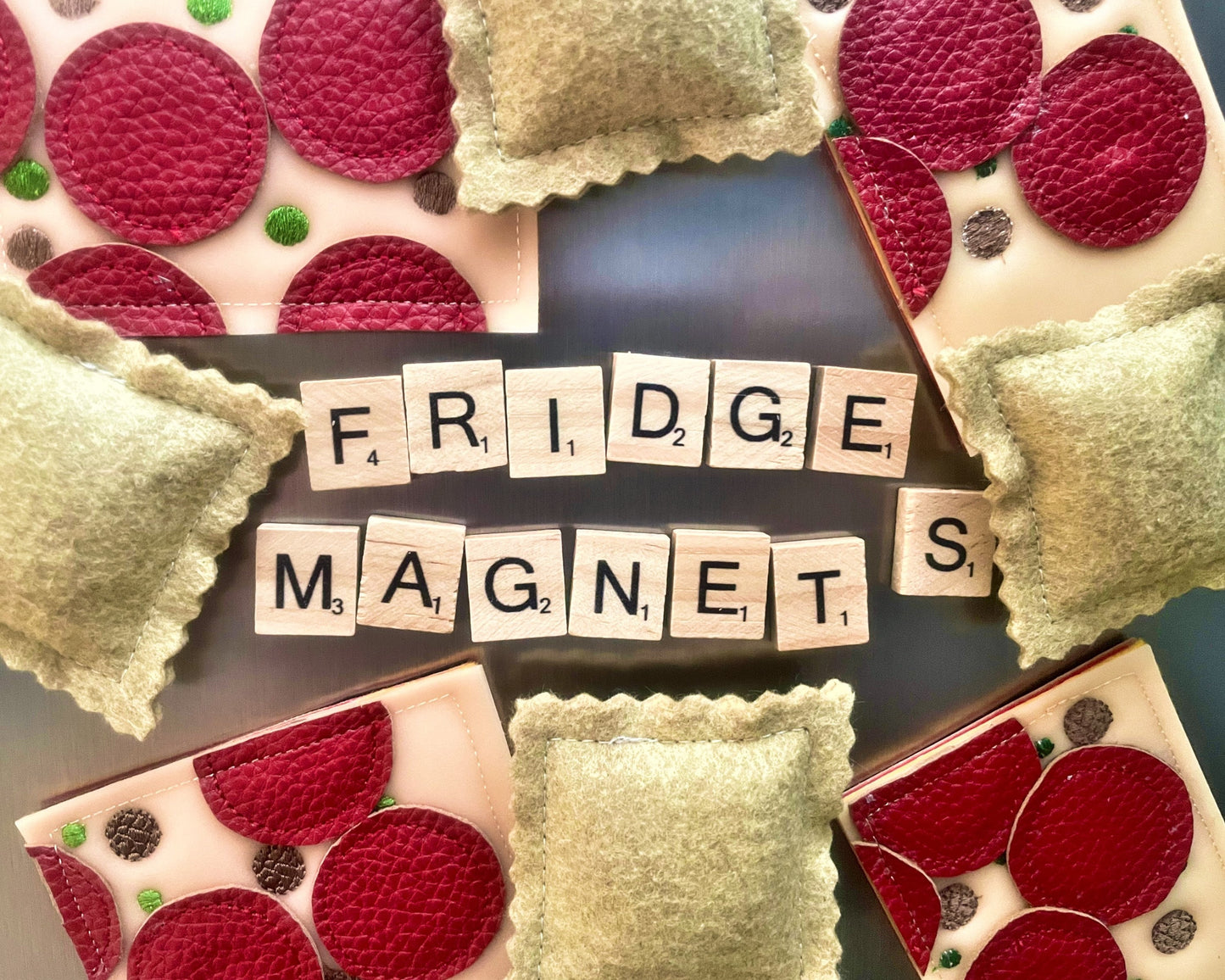 Pizza Magnet St. Louis-Style Thin Crust Pizza Refrigerator Magnet With Optional Toasted Ravioli/STL Funny Food/Provel Gift In Pizza Box