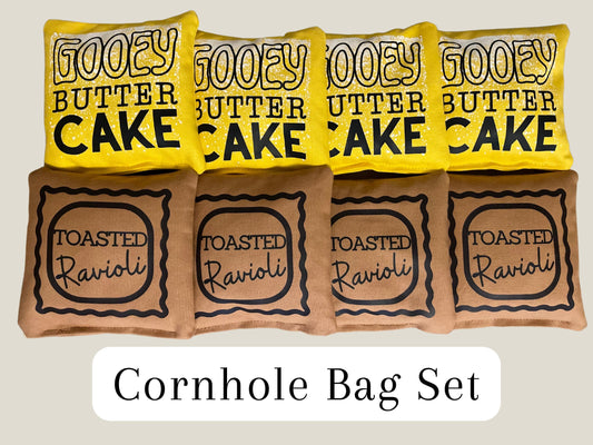 St. Louis Cornhole Bags, Gooey Butter Cake and Toasted Ravioli